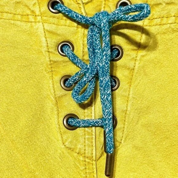 Anthropologie Pilcro Wide Leg Sailor Shorts in Chartruese Sz 25 NWT‎ - Picture 7 of 10